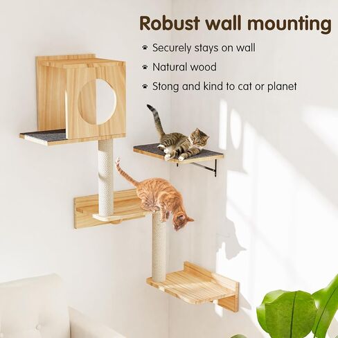 Floor to Ceiling Cat Tree, 5 Tier Cat Tower Adjustable Height (82-120 in), Tall Climbing Tree with Perches, Hammock, Scratching Post, Bed, Ball Toys, Solid Structure and Neutral Color Fit Home Decor in Kuwait