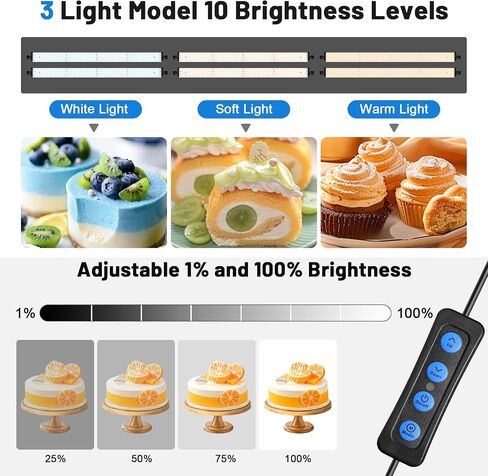 47"x78" Large Photo Studio Light Box Photography, 8 Light LED Panels Dimmable Shooting Tent with 3 Color Backdrops Continuous Lighting Softbox for Model Clothing Photography in Saudi Arabia