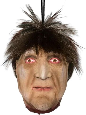 KHC-KHF Halloween-Props Bloody Cut Off Corpse Head Prop Life-Size Halloween Scary Hanging Severed Zombie Outdoor Indoor Decoration Haunted Houses Party Supply in Saudi Arabia