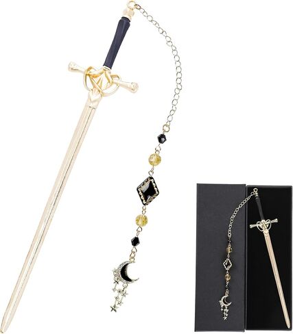Charm Acotar Sword Bookmark - Fantasy Vintage Metal Book Marks for Women Men Students Teachers Reader Page Mark with Crystal Beads Mountains Charms Reading Lovers Birthday Gifts Accessories in Kuwait