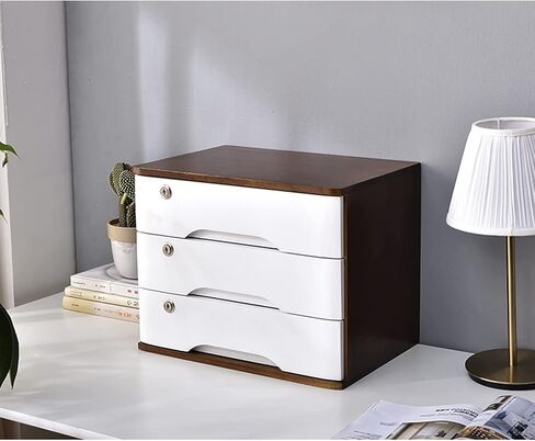 منظمو خزانة ملفات سطح المكتب - صندوق تخزين سطح المكتب مع أدراج - 1/2/3/4 مع تخزين خزانة الملفات المسطحة ، خزانة درج سطح المكتب ، خزانة خزانة الملفات الخشبية/خزانة سطح المكتب (C ، 3 درج) in Kuwait