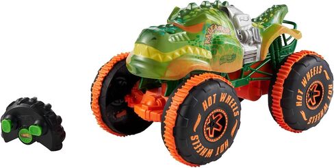 Hot Wheels Monster Trucks Remote-Control Toy Vehicle, 1:15 Scale Rageasaur RC with Grip Action Tires for Off-Roading & Wheelie Stunting in Saudi Arabia
