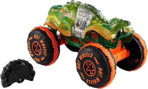 Hot Wheels Monster Trucks Remote-Control Toy Vehicle, 1:15 Scale Rageasaur RC with Grip Action Tires for Off-Roading & Wheelie Stunting in Saudi Arabia