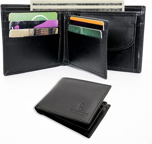Bifold Wallet for Men with Premium Cowhide Leather Slim Wallet, Minimalist Design, Multiple Card Slots, Stylish Durable Gift-Ready Men’s Wallet (Brown) in Saudi Arabia