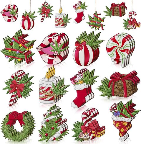 36 Pcs Christmas in July Ornaments Beach Surfboard Flamingo Hibiscus Santa Claus Xmas Wood Cutouts Tropical Hawaii Christmas in July Decorations for Tree Home Wreath Party Decor in Kuwait