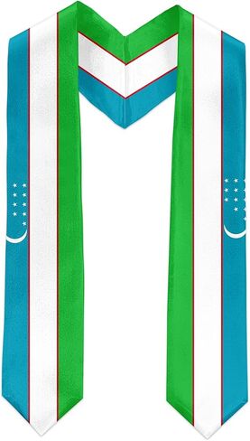 Ecuador Flag International Graduate Satin Stole Scarf with National Flag Design, 72" Graduation Sash in Saudi Arabia