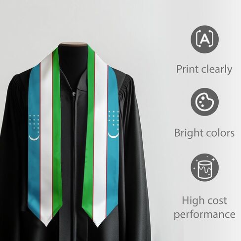 Ecuador Flag International Graduate Satin Stole Scarf with National Flag Design, 72" Graduation Sash in Saudi Arabia