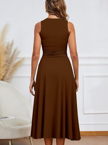Kaximil Women's Square Neck Corset A Line Maxi Dress Ruffle Ruched Waist Flowy Long Dresses in Saudi Arabia