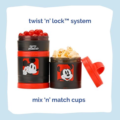 Whiskware Disney Mickey Mouse and Friends Cackable Cacking Conclers for Babies و Loiddlers و Kids ، 3 أكواب للوجبات الخفيفة القابلة للتكديس للمدرسة والسفر ، ودية من أصحاب الكأس ، ميكي وميني! البيسبول! in Kuwait