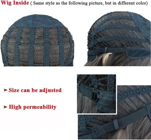 Tokitou Muichirou Cosplay Wig Includes Wigs Cap Tattoo stickers Anime Cosplay Wigs for Halloween Party (Style 1) in Saudi Arabia
