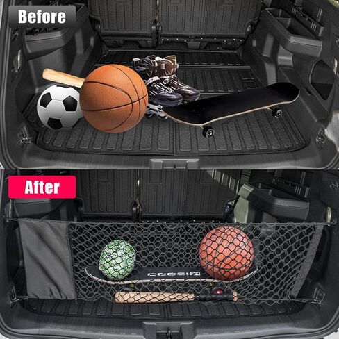 شبكة شحن متوافقة مع 2024 2025 Toyota Tacoma Envelope Style Truck Storage Net شبكة كثيفة مع أكياس تخزين مجانية لملحقات Tacoma الخارجية 2024 (4.1 × 1.5 بوصة) in Kuwait