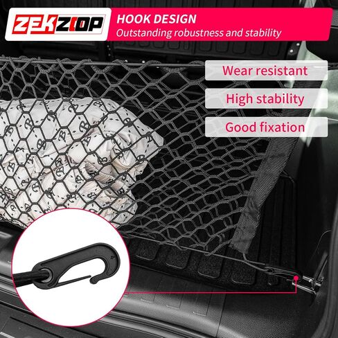شبكة شحن متوافقة مع 2024 2025 Toyota Tacoma Envelope Style Truck Storage Net شبكة كثيفة مع أكياس تخزين مجانية لملحقات Tacoma الخارجية 2024 (4.1 × 1.5 بوصة) in Kuwait