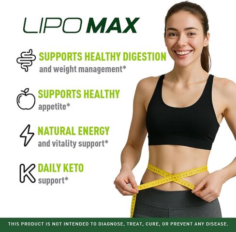 Lipo Max Plus - Official Lipo Max Plus Drops Liquid Premium Advanced Formula Natural Support, LipoMax Plus Supplement for Overall Health & Wellness Vitamin Droppers, 1 Bottle for 1 Month in Kuwait