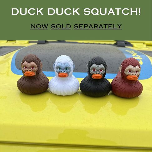 Bigfoot Rubber Ducks for Jeeps - Funny Jeep Ducks for Ducking - Unique Ford Bronco Accessories for Squatching - Cool Bigfoot Gifts - Sasquatch Toy Ducks for Cruise Ships - 4 Pack, 3 Inch Size in Kuwait