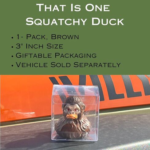 Bigfoot Rubber Ducks for Jeeps - Funny Jeep Ducks for Ducking - Unique Ford Bronco Accessories for Squatching - Cool Bigfoot Gifts - Sasquatch Toy Ducks for Cruise Ships - 4 Pack, 3 Inch Size in Kuwait