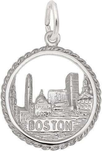 Sterling Silver Boston Skyline Charm in Kuwait