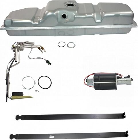 TRQ Rear Mounted Fuel Tank Kit Fuel Pump Module Assembly Gas Fuel Tank Compatible with 1992-1996 Ford F-150 F-250 F-350 in Saudi Arabia
