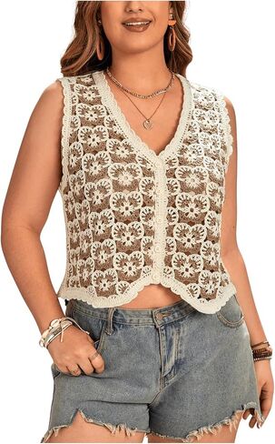 Verdusa Women's Button Front Vest V Veal Conclessing Cont in Saudi Arabia