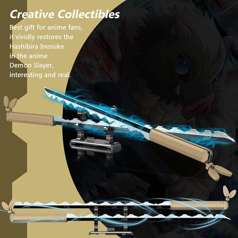 مجموعة بناء Sword Sword Demon ، 39 بوصة Sanemi Sword Building مع Scabbard and Stand ، مجموعة Sword Katana ، ألعاب الهدايا القابلة للتحصيل للبالغين Kids 8+ (710 pcs) in Saudi Arabia