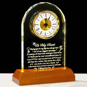 Wedding Gifts for Couples 2025 with Wooden Light Base, Glass Clock Happy Anniversary Marriage Prayer Presents with Inspiring Quotes, Unique Newlywed Mr and Mrs Gifts in Saudi Arabia