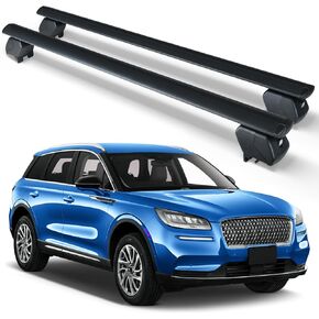 Heavy Duty 300 LBS Roof Rack Cross Bars Compatible with 2015 2016 2017 2018 2019 Lincoln MKC with Side Rails, Lockable & Adjustable Crossbars Rooftop Luggage Cargo Carrier in Saudi Arabia