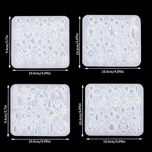 Halloween Resin Earring Molds with Hole,Unique Skull Bat Cross Molds Halloween Silicone Molds for Epoxy Resin Casting Clay, DIY Craft Decor Accessories in Kuwait