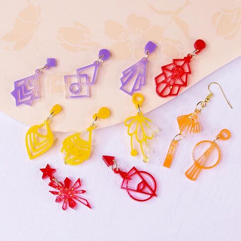 Halloween Resin Earring Molds with Hole,Unique Skull Bat Cross Molds Halloween Silicone Molds for Epoxy Resin Casting Clay, DIY Craft Decor Accessories in Kuwait