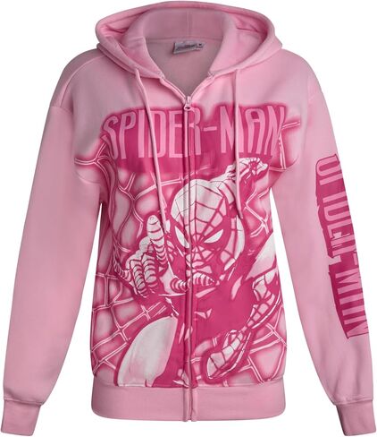 Marvel Spiderman Sweatshirt للنساء - هوديس الرمز البريدي الكامل للنساء مع جيوب أمامية - بلوزات رسومية للأزياء in Saudi Arabia
