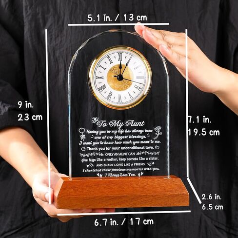 Wedding Gifts for Couples 2025 with Wooden Light Base, Glass Clock Happy Anniversary Marriage Prayer Presents with Inspiring Quotes, Unique Newlywed Mr and Mrs Gifts in Kuwait
