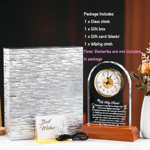 Wedding Gifts for Couples 2025 with Wooden Light Base, Glass Clock Happy Anniversary Marriage Prayer Presents with Inspiring Quotes, Unique Newlywed Mr and Mrs Gifts in Kuwait