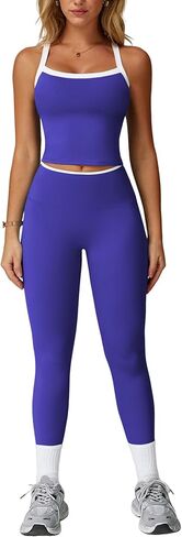 مجموعات تجريب من النساء 2 قطعة مبطنة صليب الخزان الخزانة عالية الخصر التحكم في البطن مجموعات الناشط in Kuwait