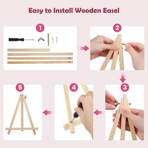 MOGTAA Girls Paint by Numbers Kit for Adults Beginners with Frame, Landscape Adult Paint by Number Kits on Canvas with Easel, Easy DIY Oil Painting Kits for Home Decor, 8x12in in Saudi Arabia