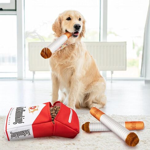 Homrich Dog Toy Large, Funny Interactive Plush Dog Toys, 3 Packs Giggle Puff Stick Toys with a Box, Pet Squeak Toys for Medium, Small, and Large, Cool Stuffed for Dogs Birthday in Saudi Arabia
