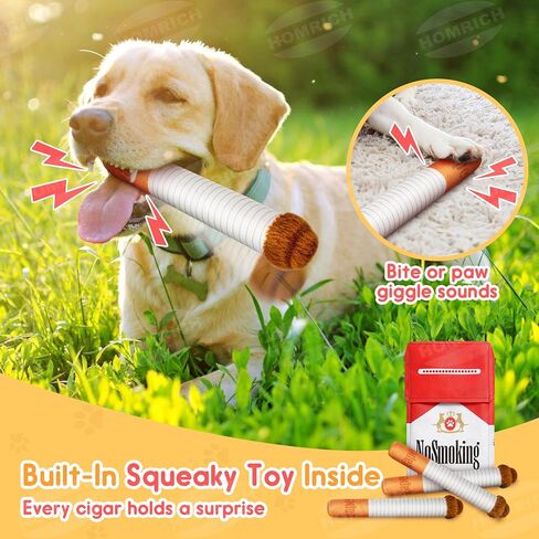 Homrich Dog Toy Large, Funny Interactive Plush Dog Toys, 3 Packs Giggle Puff Stick Toys with a Box, Pet Squeak Toys for Medium, Small, and Large, Cool Stuffed for Dogs Birthday in Saudi Arabia