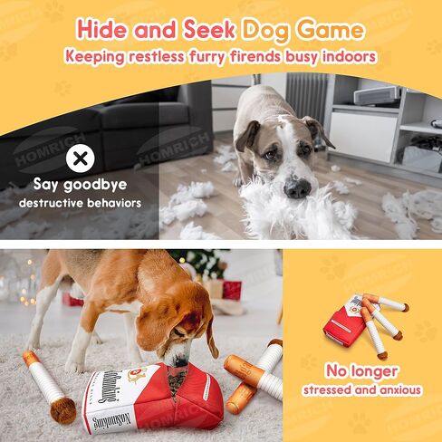 Homrich Dog Toy Large, Funny Interactive Plush Dog Toys, 3 Packs Giggle Puff Stick Toys with a Box, Pet Squeak Toys for Medium, Small, and Large, Cool Stuffed for Dogs Birthday in Saudi Arabia