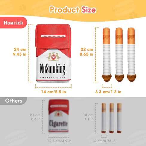 Homrich Dog Toy Large, Funny Interactive Plush Dog Toys, 3 Packs Giggle Puff Stick Toys with a Box, Pet Squeak Toys for Medium, Small, and Large, Cool Stuffed for Dogs Birthday in Saudi Arabia
