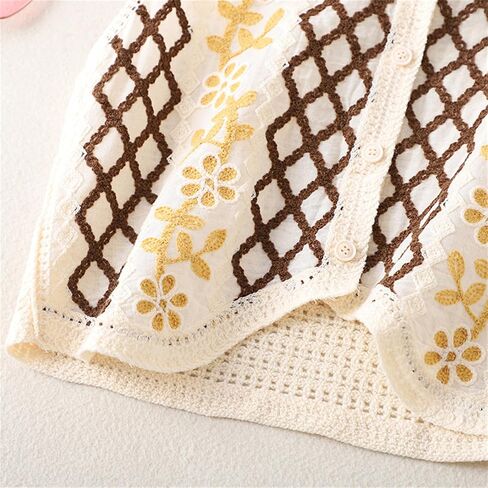 Women Vest, Women Crochet Knit Diamond Sweater Vest Button Up Crop Cardigan Waistcoat, 30.00 * 24.00 * 2.00CM in Kuwait