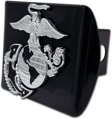 Elektroplate Officially Licensed U.S. Marine Corps Premium Anchor All Metal Chrome Hitch Cover for Trucks and SUVs | Fits Standard 2" Trailer Hitch Receivers | Premium Weatherproof in Saudi Arabia