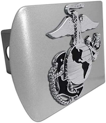 Elektroplate Officially Licensed U.S. Marine Corps Premium Anchor All Metal Chrome Hitch Cover for Trucks and SUVs | Fits Standard 2" Trailer Hitch Receivers | Premium Weatherproof in Saudi Arabia