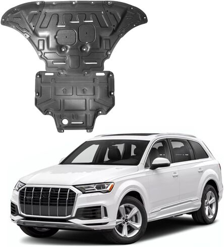 Engine Splash Shield Fit for Audi Q7 2017-2024 Engine Case Guard Under Cover Compatible with 2018-2023 Q7 Front Engine Guard Mud Flaps in Saudi Arabia