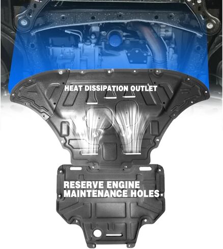 Engine Splash Shield Fit for Audi Q7 2017-2024 Engine Case Guard Under Cover Compatible with 2018-2023 Q7 Front Engine Guard Mud Flaps in Saudi Arabia