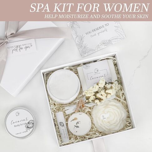 Spa Gifts for Women Christmas Gifts Jasmine Bath Gift Baskets Relaxing Self Care Gift for Mom Her Sister Wife Auntie Home Bath Care Package Thank You Gift Birthday Gift Friendship Ideas in Saudi Arabia