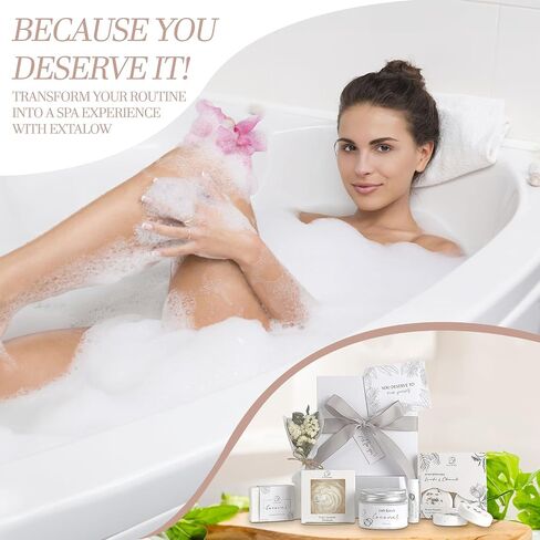 Spa Gifts for Women Christmas Gifts Jasmine Bath Gift Baskets Relaxing Self Care Gift for Mom Her Sister Wife Auntie Home Bath Care Package Thank You Gift Birthday Gift Friendship Ideas in Saudi Arabia