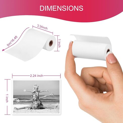 10 Rolls Kids Camera Paper Roll -swill - طباعة الطباعة الحرارية عالية الدقة ، متوافقة مع esoxoffore/etikez/cimizi/dylanto Kids Camera print (color ، 57x25mm) in Saudi Arabia