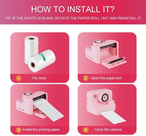 10 Rolls Kids Camera Paper Roll -swill - طباعة الطباعة الحرارية عالية الدقة ، متوافقة مع esoxoffore/etikez/cimizi/dylanto Kids Camera print (color ، 57x25mm) in Saudi Arabia