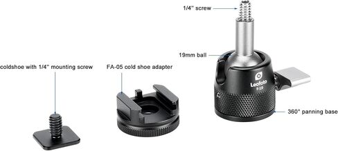Leofoto MBC-22 Mini Ball Head ، استخدم على الطاولة التكتيكية ، للمناظير ونطاقات اكتشاف ، 1/4 بوصة كعب المسمار ، كرة 22 مم ، ARCA متوافقة in Saudi Arabia