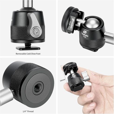 Leofoto MBC-22 Mini Ball Head ، استخدم على الطاولة التكتيكية ، للمناظير ونطاقات اكتشاف ، 1/4 بوصة كعب المسمار ، كرة 22 مم ، ARCA متوافقة in Saudi Arabia