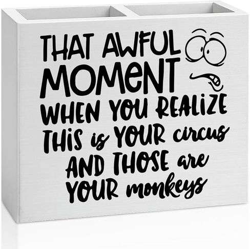 Bosses Day Gifts for Women Men Manager Funny Office Decor for Women Wooden Pencil Holder National Boss Day Decorations Gifts for Supervisor Leader Men Manager HR Coworker Office Desk Decor A 02 in Saudi Arabia