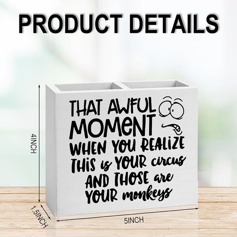 Bosses Day Gifts for Women Men Manager Funny Office Decor for Women Wooden Pencil Holder National Boss Day Decorations Gifts for Supervisor Leader Men Manager HR Coworker Office Desk Decor A 02 in Saudi Arabia