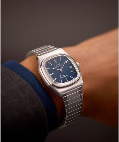 Timex Men's E Line Reissue 34mm Watch - Stainless Steel Expansion Band Champagne Dial Gold-Tone Case in Saudi Arabia
